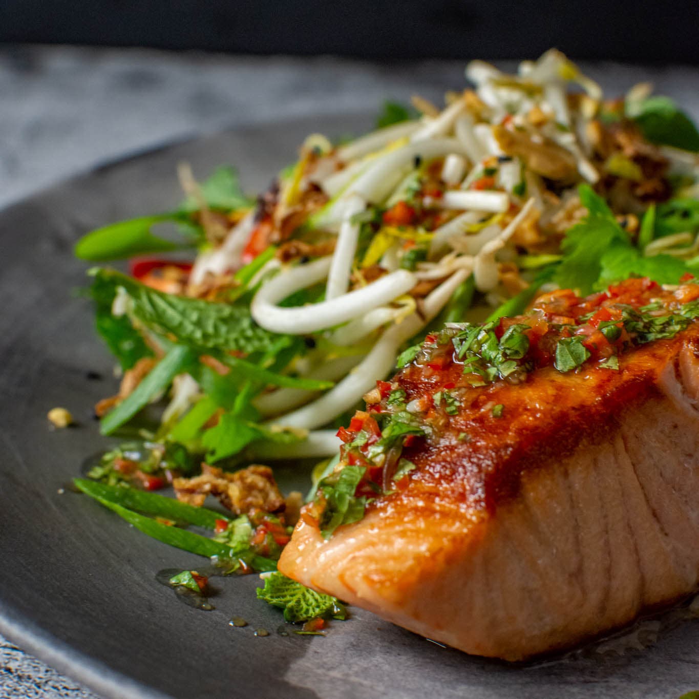 Asian Salmon & Nam Prik Dressing