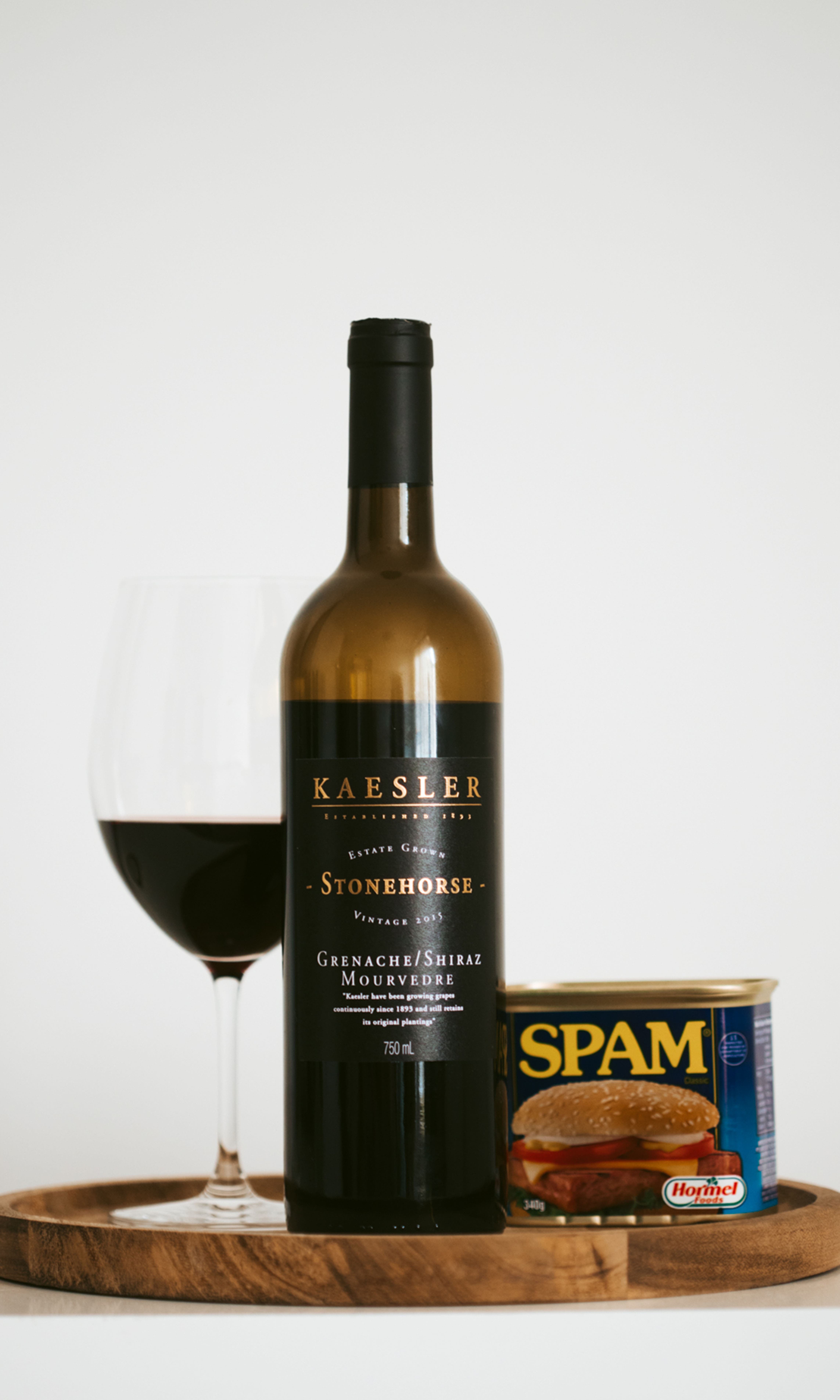 Spam and Kaesler 'Stonehorse' Shiraz